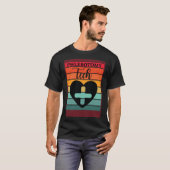 Retro Herz Phlebotomist Phlebotomie Tech Technicia T-Shirt (Vorne ganz)