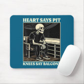 Retro-Herz sagt Pit-Knie-Design Mousepad (Mit Mouse)