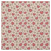 Retro-Herz Stoff (Muster)