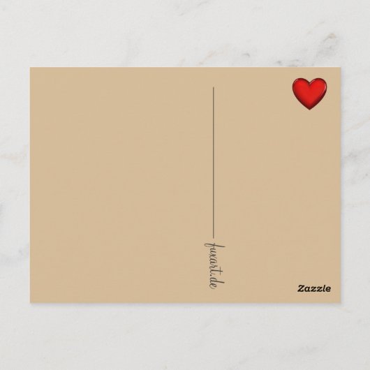 Retro-Herzen - Ich Liebe Sie * Postkarte (Rückseite)