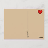 Retro-Herzen - Ich Liebe Sie Postkarte (Rückseite)