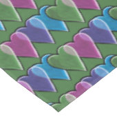 Retro-Herzen Valentinstag-Muster Tischdecke (Schrägansicht)