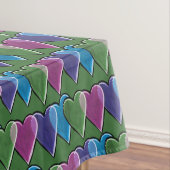 Retro-Herzen Valentinstag-Muster Tischdecke (Beispiel)