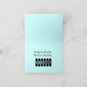 Retro Herzlichen Glückwunsch zum Kicken der Habit- Karte (Innenseite)