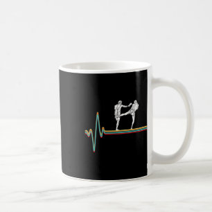 Retro Herzschlag Kickboxer Vintage Kickboxen Kampf Kaffeetasse