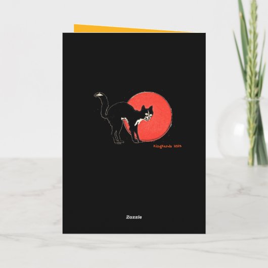 Retro Heulenschwarze Karte (Rückseite)