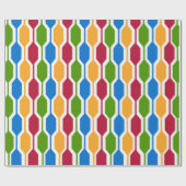 Retro Hexagons Geschenkpapier (Flach)
