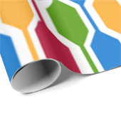 Retro Hexagons Geschenkpapier (Rolleneckpunkt)