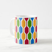 Retro Hexagons Kaffeetasse (Vorderseite Links)
