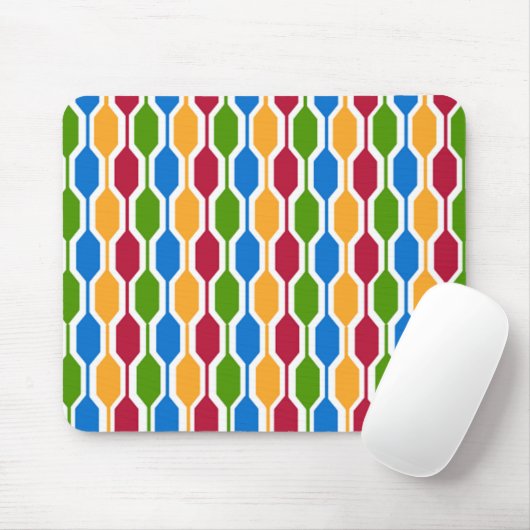 Retro Hexagons Mousepad (Mit Mouse)