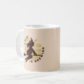 Retro Hexe Baby wird Baby Dusche Geschenk Kaffeetasse (Vorderseite Links)