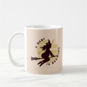 Retro Hexe Baby wird Baby Dusche Geschenk Kaffeetasse (Links)