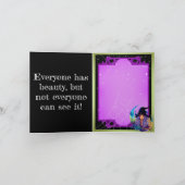 Retro Hexe Beauty Halloween Dankeskarte (Innenseite)