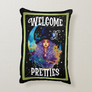Retro Hexe Beauty Halloween Dekokissen