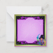 Retro Hexe Beauty Halloween Mitteilungskarte (Rückseite)