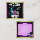 Retro Hexe Beauty Halloween Mitteilungskarte (Vorne/Hinten)