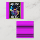 Retro Hexe Beauty Halloween Mitteilungskarte (Vorne/Hinten)