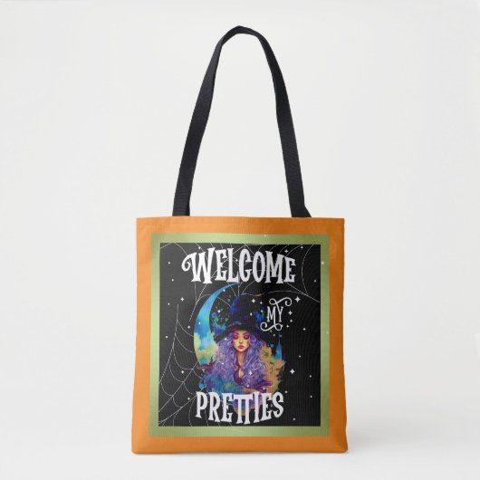 Retro Hexe Beauty Halloween Tasche (Vorderseite)