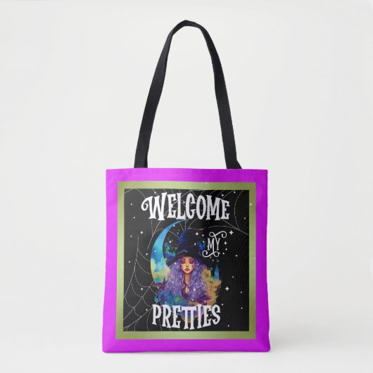 Retro Hexe Beauty Halloween Tasche (Vorderseite)