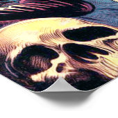 Retro Hexe-Horror-Button Poster (Ecke)