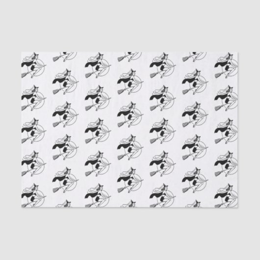 Retro-Hexe Seidenpapier (Vorderseite)