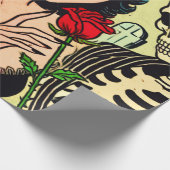 Retro Hexe Vampire Girl Horror Comic Geschenkpapier (Ecke)