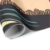 Retro Hexe Vampire Girl Horror Comic Geschenkpapier (Rolleneckpunkt)