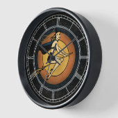 Retro Hexe Wanduhr (Winkel)
