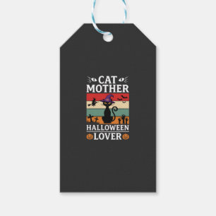Retro-Hexen-Design für Halloween-Katz-Mutter-Liebh Geschenkanhänger