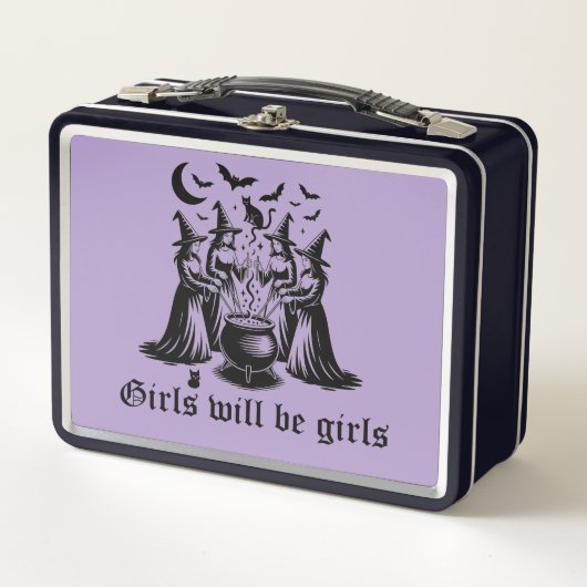Retro Hexen  Metall Brotdose (Vorderseite)