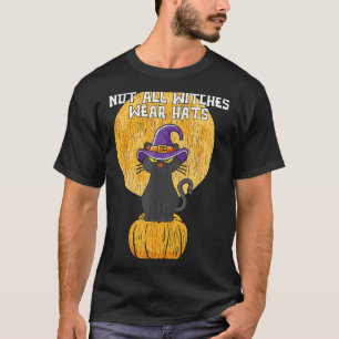 Retro Hexen tragen keine Hüte Schwarze Katze Mama T-Shirt