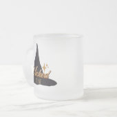 Retro-Hexenhut Böser Name Mattglastasse (Vorderseite Links)