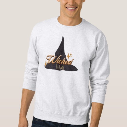 Retro-Hexenhut Böser Name Sweatshirt (Vorderseite)