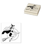 Retro Hexenkleber Art Briefmarke Gummistempel (Stempel)