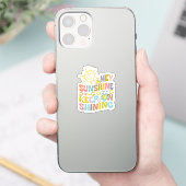 Retro Hey Sunshine, Behalt auf Shining Aufkleber (Telefon)
