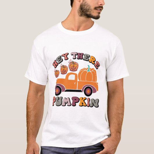 Retro Hey There Pumpkin - Fall T - Shirt (Vorderseite)