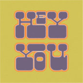 Retro Hey You Aufkleber (Vorderseite)