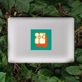 Retro Hi Turquoise Orange Aufkleber