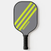Retro HI VIS Three Strivers with Name Pickleball Schläger (Vorderseite)