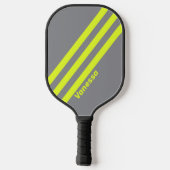 Retro HI VIS Three Strivers with Name Pickleball Schläger (Rückseite)