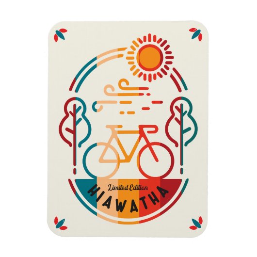 Retro Hiawatha Bike Bahn Magnet (Vertikal)