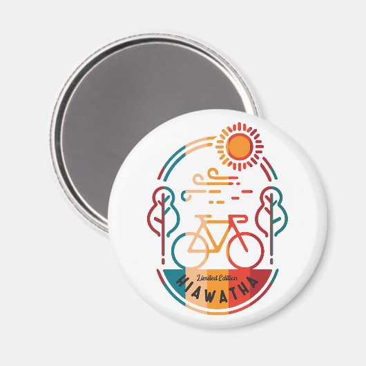 Retro Hiawatha Bike Bahn Magnet (Vorderseite/Rückseite)