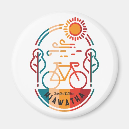 Retro Hiawatha Bike Bahn Magnet (Vorne)