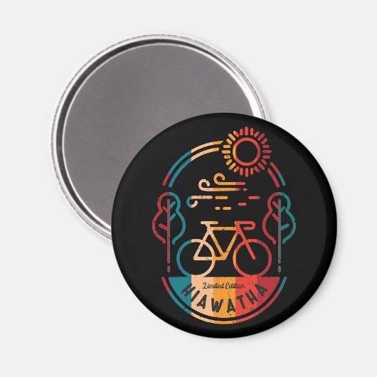 Retro Hiawatha Bike Bahn Magnet (Vorderseite/Rückseite)