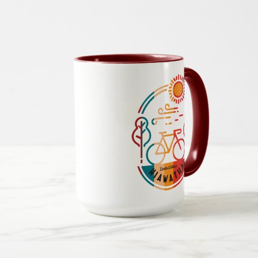Retro Hiawatha Bike Bahn Tasse (VorderseiteRechts)
