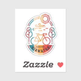 Retro Hiawatha Radweg. Aufkleber