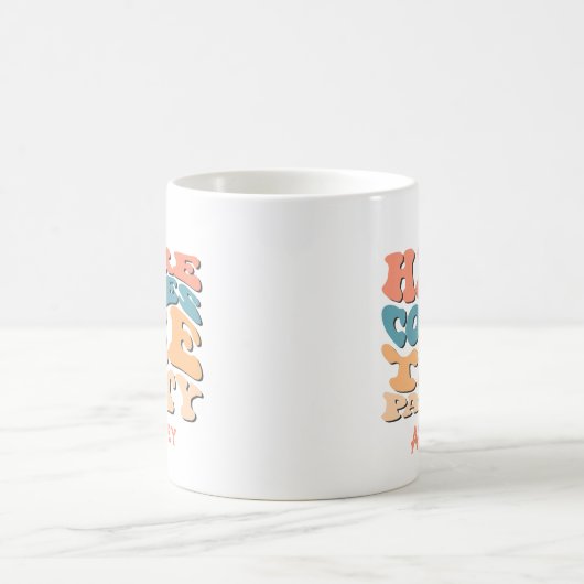 Retro Hier kommt das Party Bachelorette Coffee Tas Kaffeetasse (Mittel)