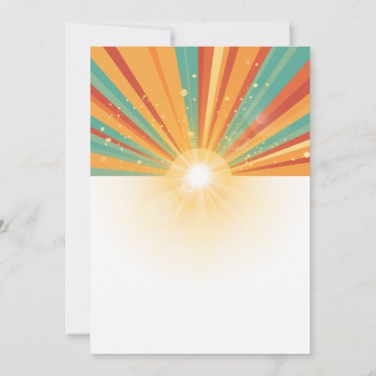 Retro hier kommt die Son Baby Dusche Einladung (Rückseite)