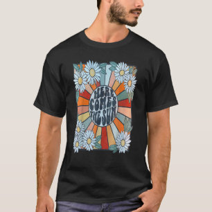 Retro Hier kommt die Sonnenblumen Sommer Familie V T-Shirt