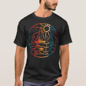 Retro High Rock Lake Fischen T - Shirt (Vorderseite)